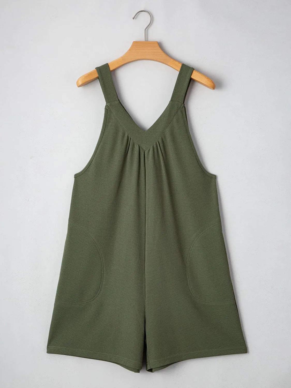 Damen Jumpsuit mit V - Ausschnitt und breiten Trägern, lässig - Livezo