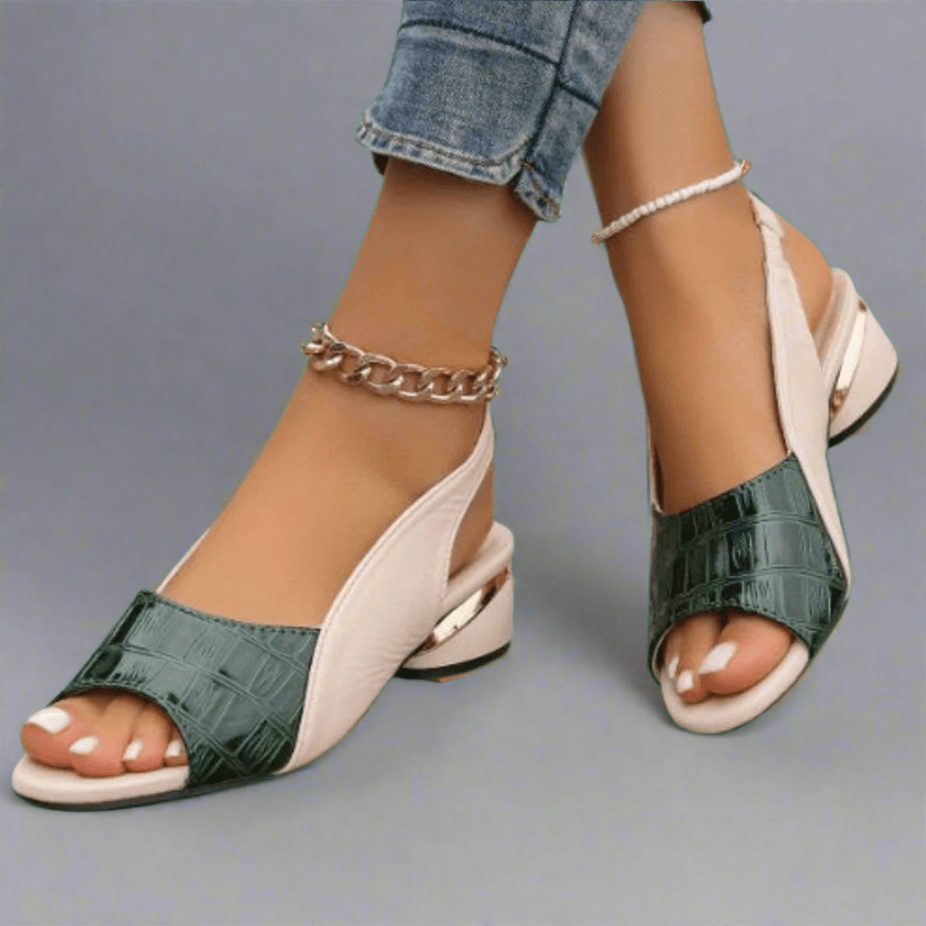 Damen Komfortable Sandalen mit stabilem Blockabsatz - Livezo