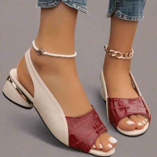 Damen Komfortable Sandalen mit stabilem Blockabsatz - Livezo