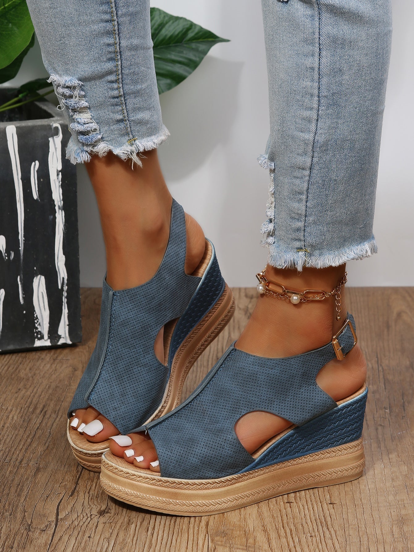 Damen Lässige Sandalen mit Blockabsatz - Livezo
