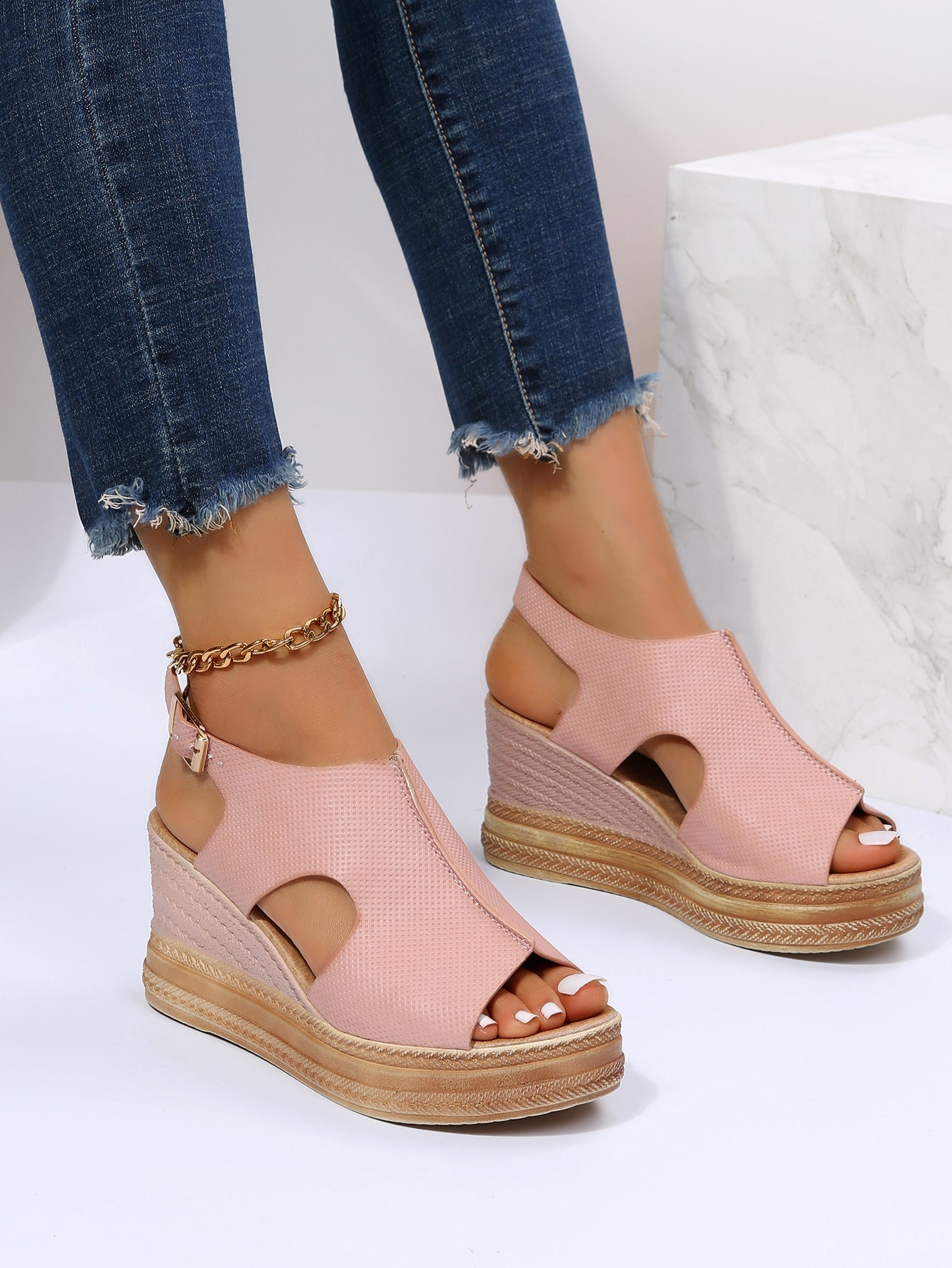 Damen Lässige Sandalen mit Blockabsatz - Livezo