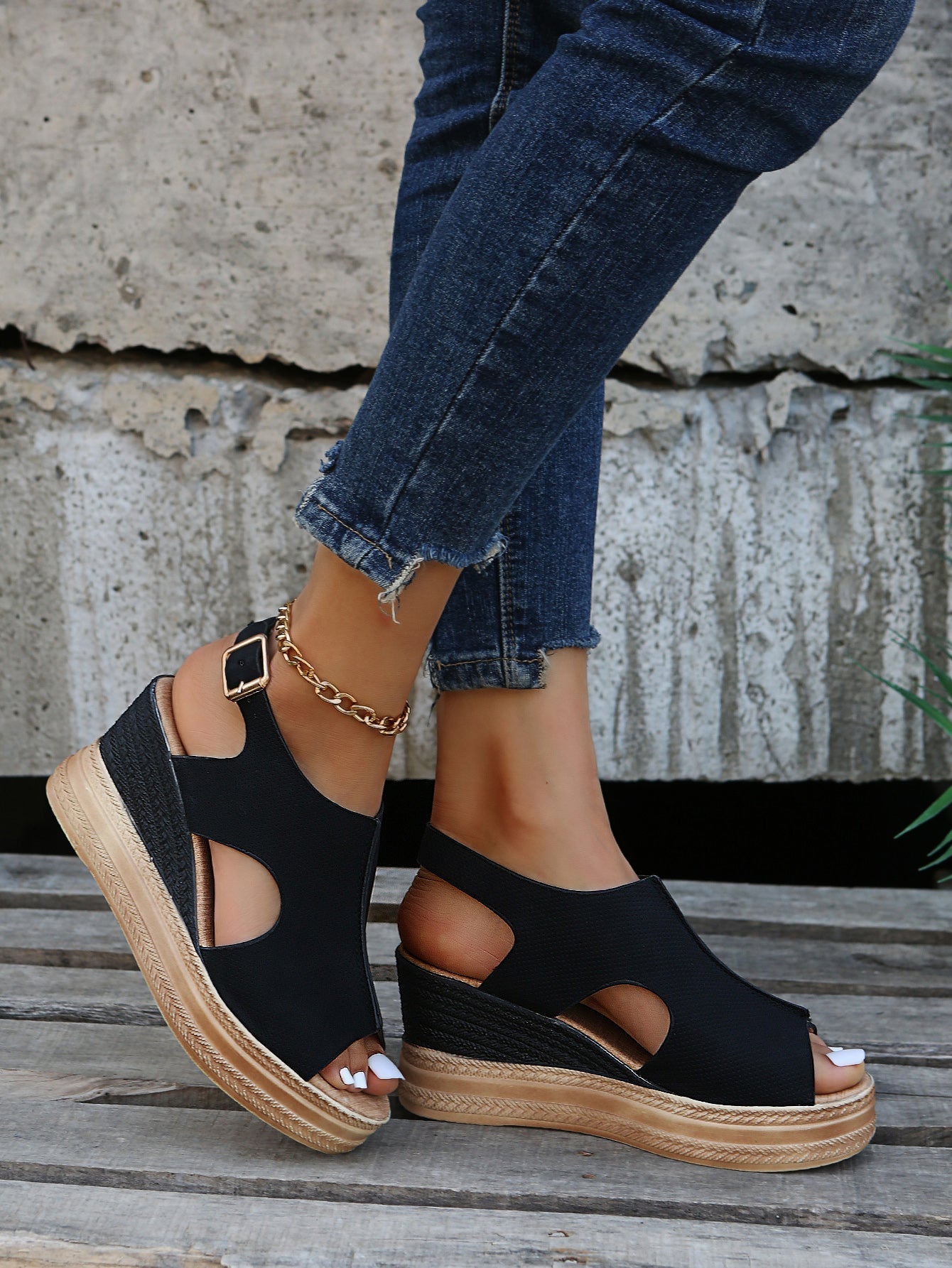Damen Lässige Sandalen mit Blockabsatz - Livezo