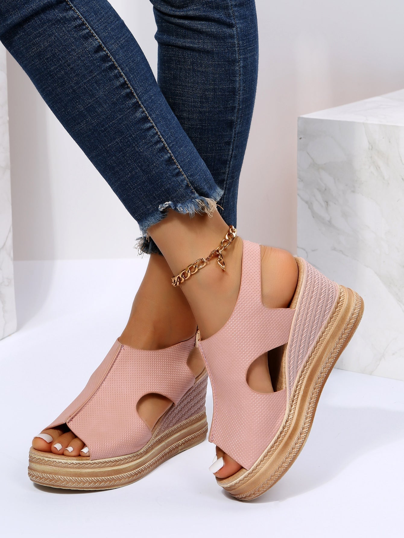 Damen Lässige Sandalen mit Blockabsatz - Livezo