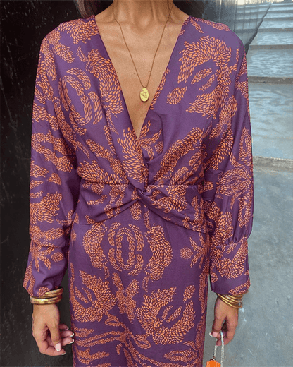 Damen Maxikleid mit langen Ärmeln - Livezo