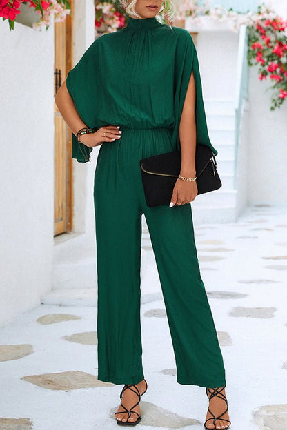 Damen Overall mit Schnürung, langen Ärmeln und einfarbigem Design - Livezo
