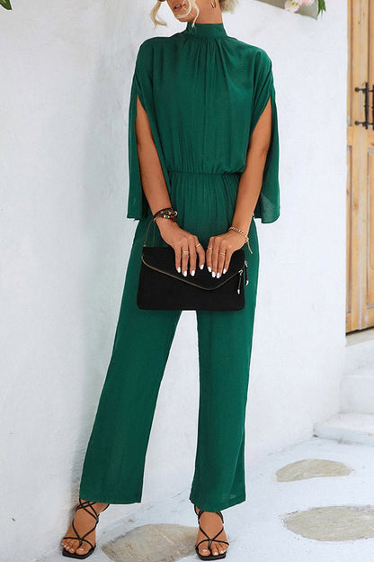 Damen Overall mit Schnürung, langen Ärmeln und einfarbigem Design - Livezo