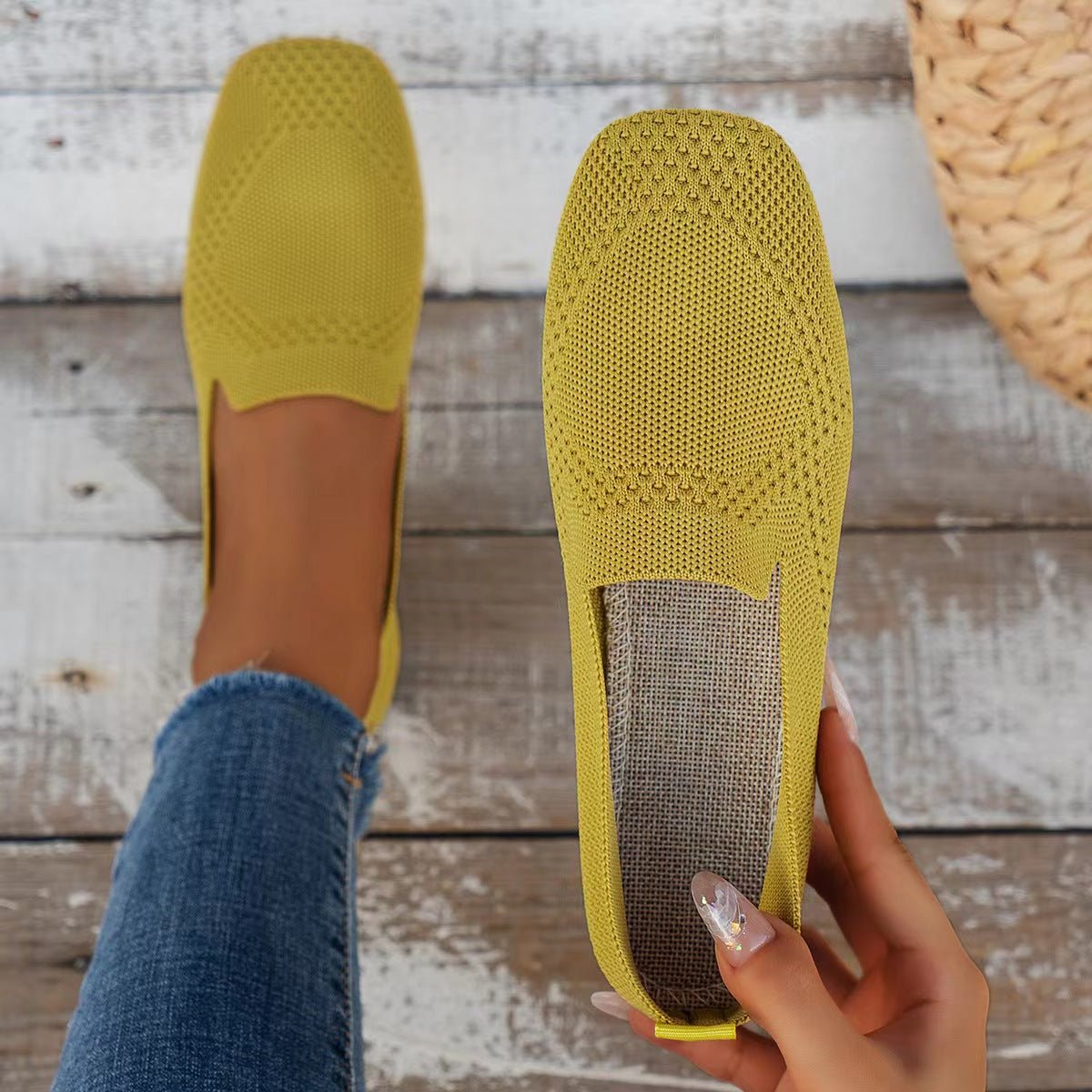 Damen Stylische Leichte Flyknit Sportschuh Casual Schuhe - Livezo