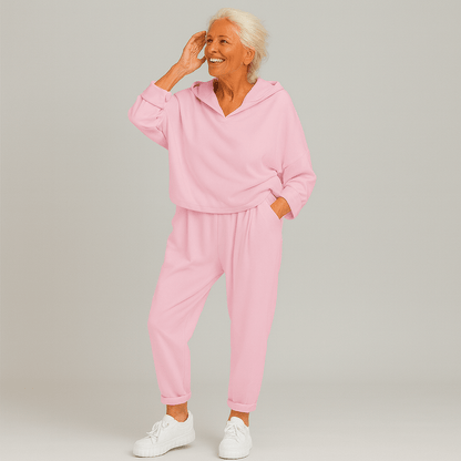Damen Zweiteiliges Oversize - Sweatshirt - Set - Livezo