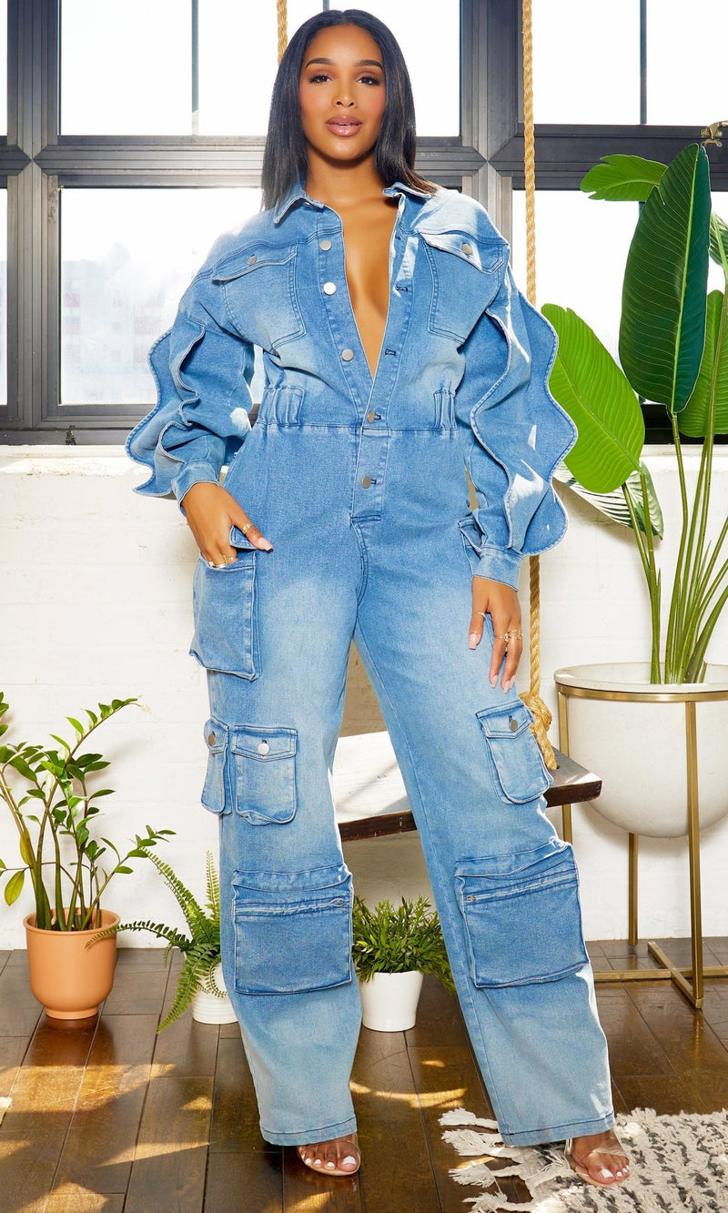 Denim Jumpsuit - Müheloser Stil, ultimativer Komfort! - Livezo