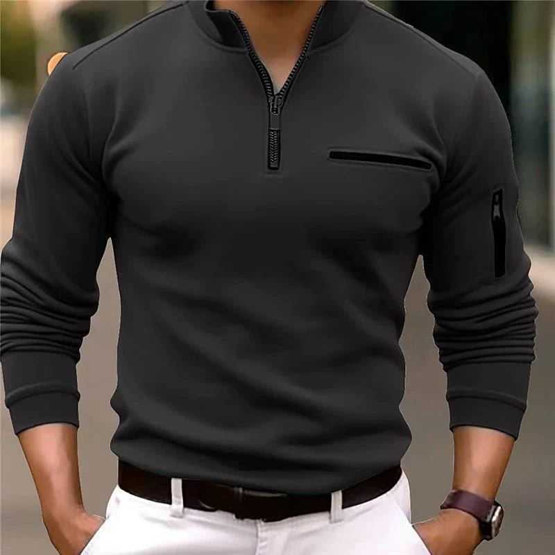 Dieter - Poloshirt mit viertel Reißverschluss - Livezo