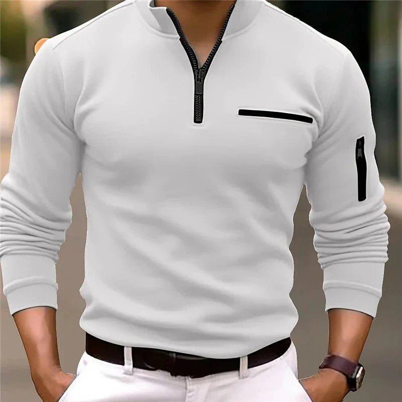 Dieter - Poloshirt mit viertel Reißverschluss - Livezo