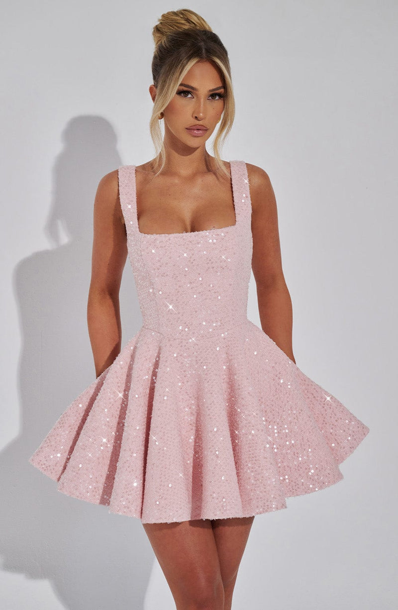 Seraphina - Blush Mini-Kleid