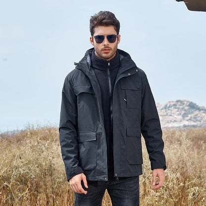Dustan - 2 - teiliges Set mit Outdoor - Jacke und Unisex - Innensweatshirt - Livezo