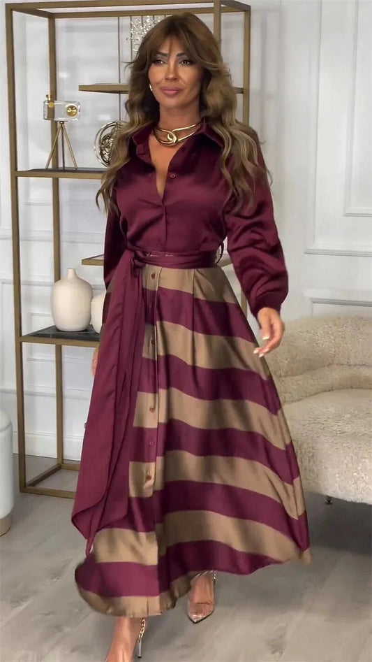 Elegantes Abendkleid mit langen Ärmeln für Damen