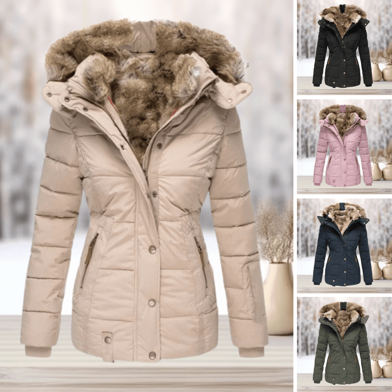 Edda - Elegante Winter - Pelzjacke mit Kapuze 2024 - Livezo