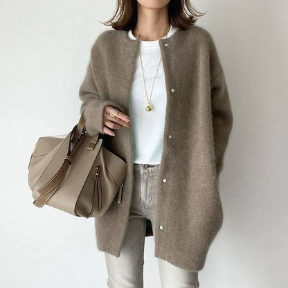 Edeltraud - Langärmelige Strickjacke Mit Knöpfen - Livezo