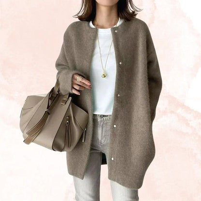 Edeltraud - Langärmelige Strickjacke Mit Knöpfen - Livezo