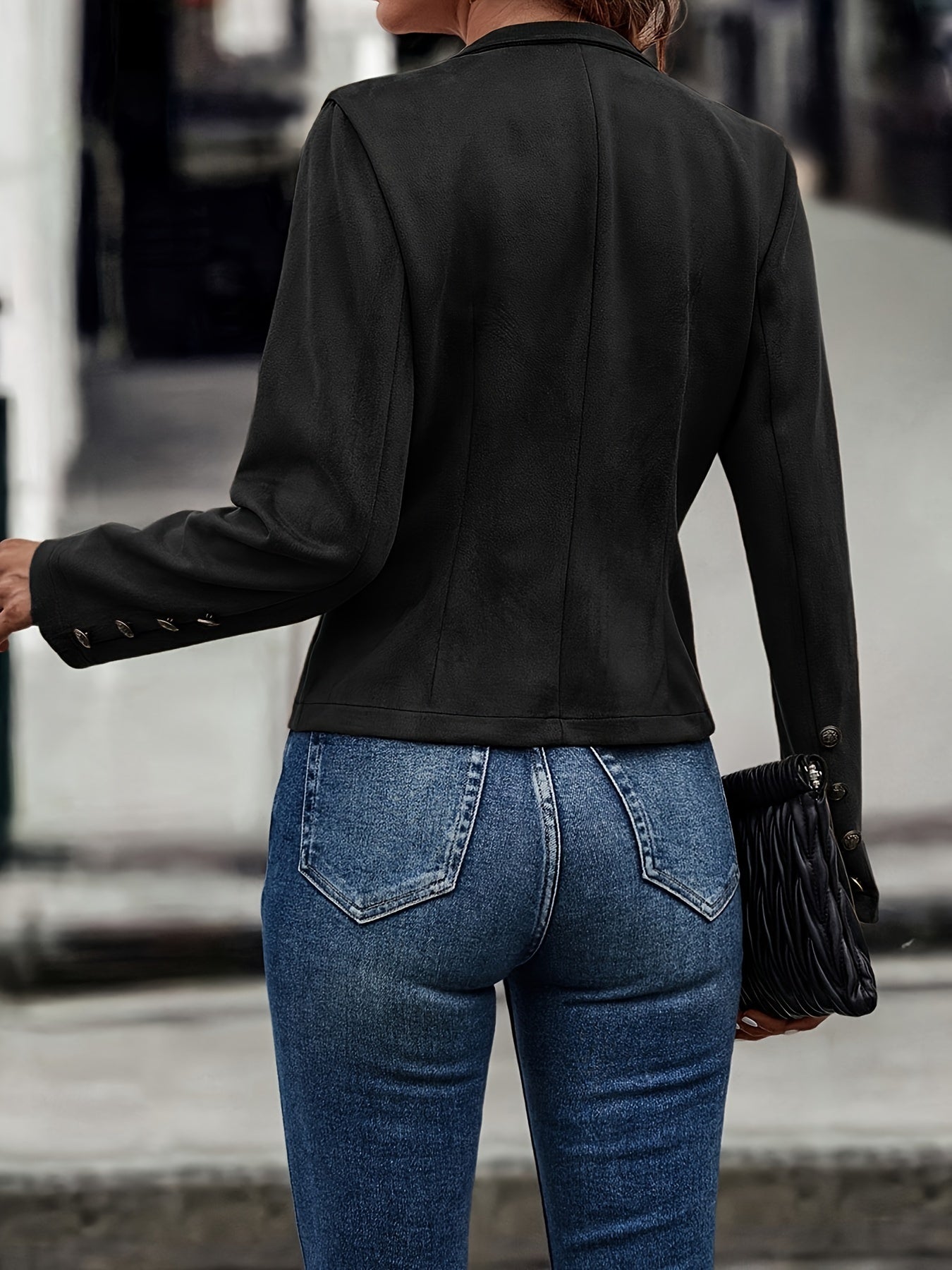 Elara | Wildleder - Doppelreiher - Jacke - Livezo