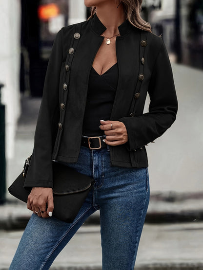 Elara | Wildleder - Doppelreiher - Jacke - Livezo