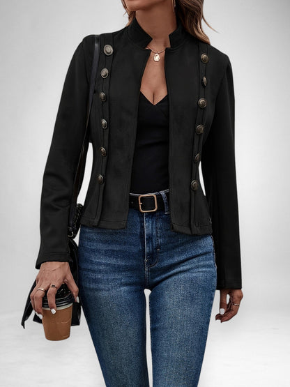 Elara | Wildleder - Doppelreiher - Jacke - Livezo