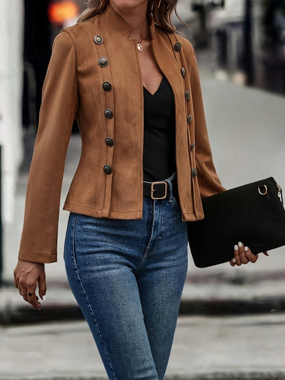 Elara | Wildleder - Doppelreiher - Jacke - Livezo