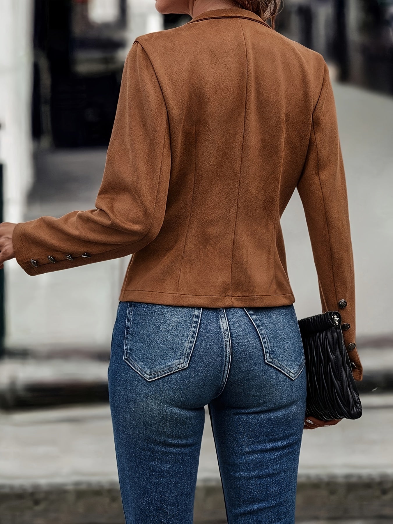 Elara | Wildleder - Doppelreiher - Jacke - Livezo