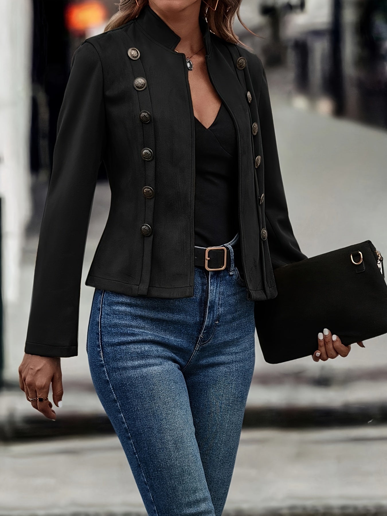 Elara | Wildleder - Doppelreiher - Jacke - Livezo