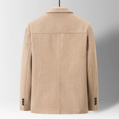 Elegant Herringbone Pattern Blazer Jacket for Men - Harren Cole