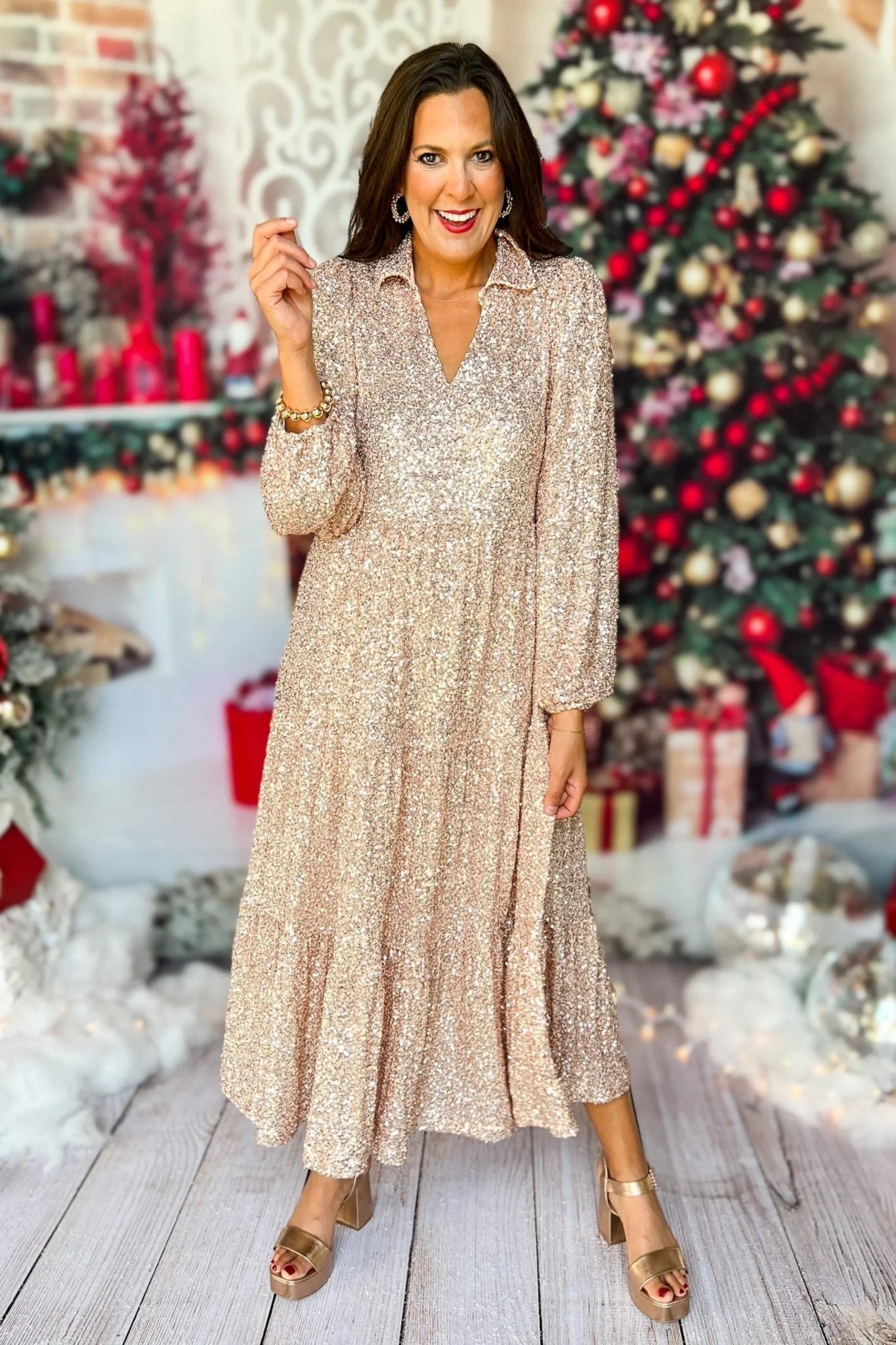Elegant Sequin Dress - Strahle hell! - Livezo