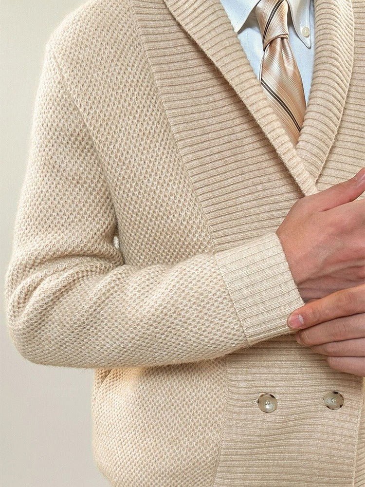 Elegant Shawl Collar Cardigan - Harren Cole