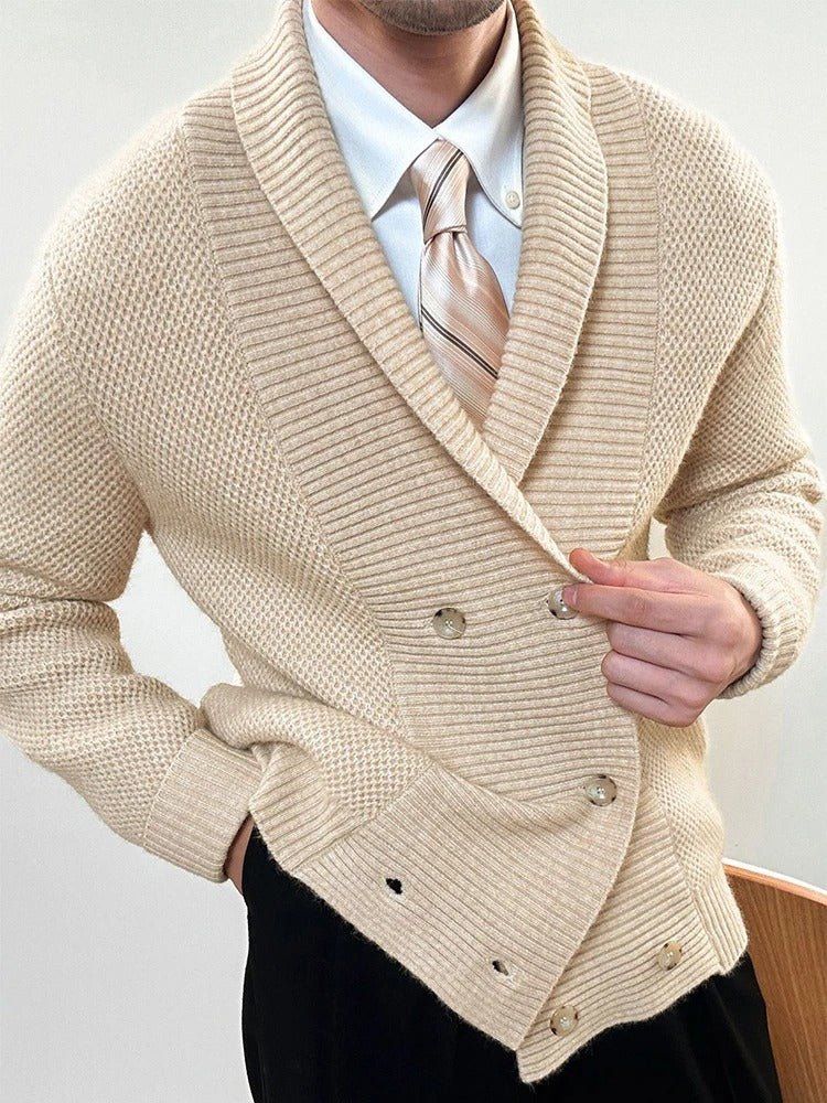 Elegant Shawl Collar Cardigan - Harren Cole