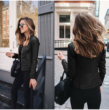 Elegante italienische Leder - Bikerjacke - Livezo