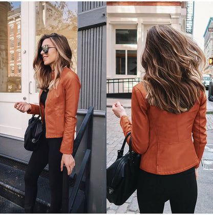 Elegante italienische Leder - Bikerjacke - Livezo
