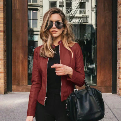 Elegante italienische Leder - Bikerjacke - Livezo