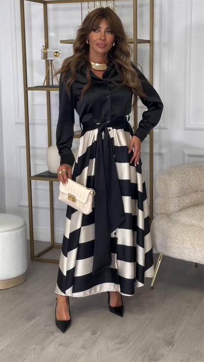 Elegantes Abendkleid mit langen Ärmeln für Damen - Livezo