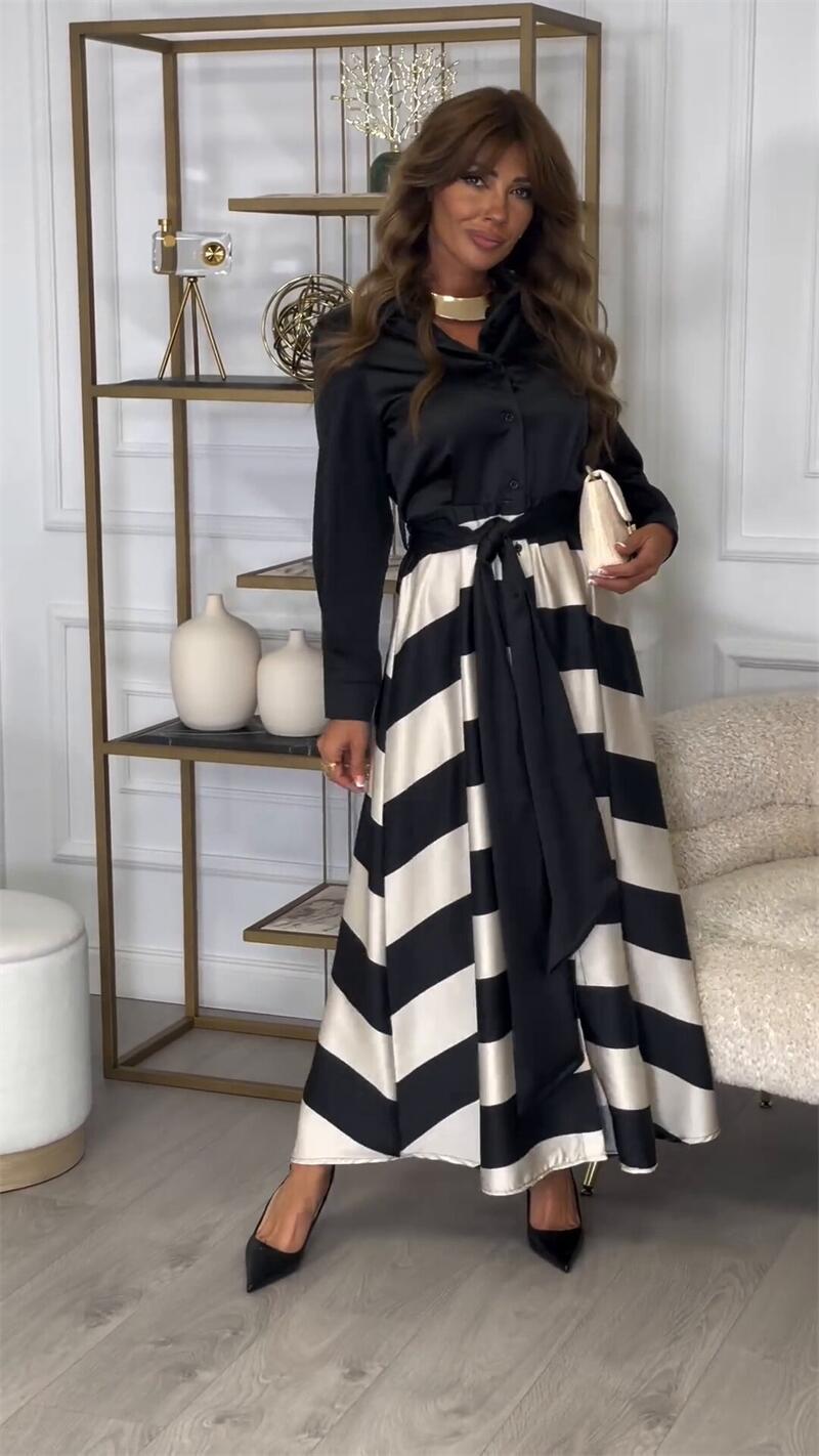 Elegantes Abendkleid mit langen Ärmeln für Damen - Livezo