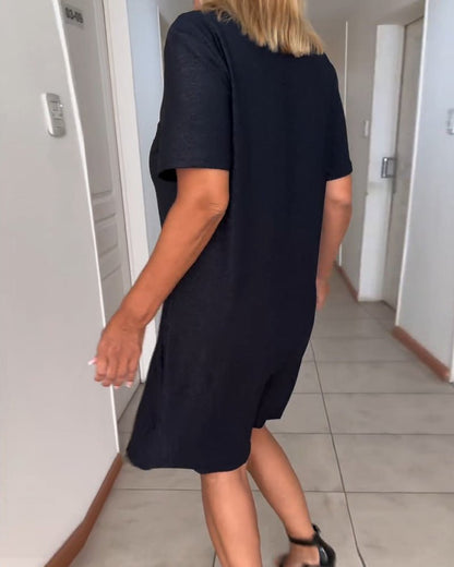 Elessa | Elegantes Twist - Kleid mit V - Ausschnitt - Anmutiger Stil, müheloses Selbstbewusstsein - Livezo