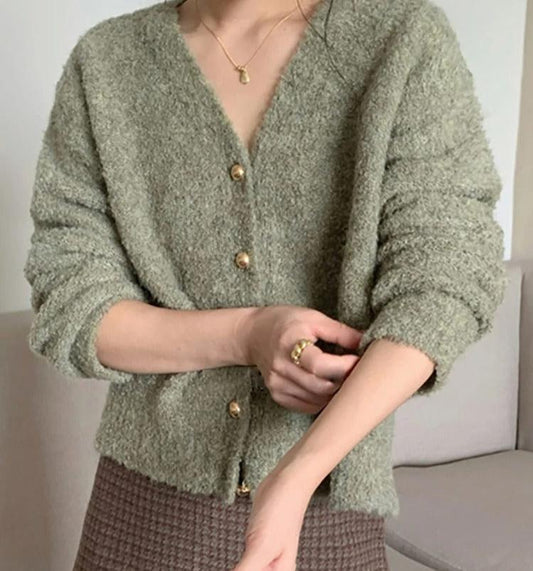 Elfriede - Flauschige strickjacke - Livezo