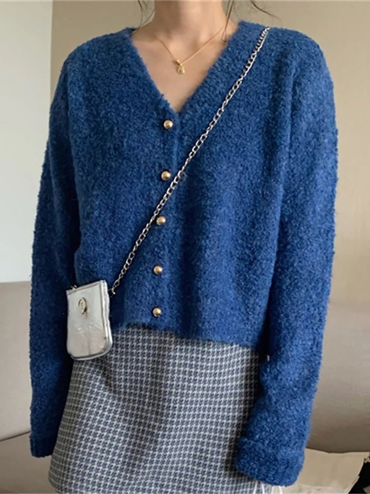 Elfriede - Flauschige strickjacke - Livezo