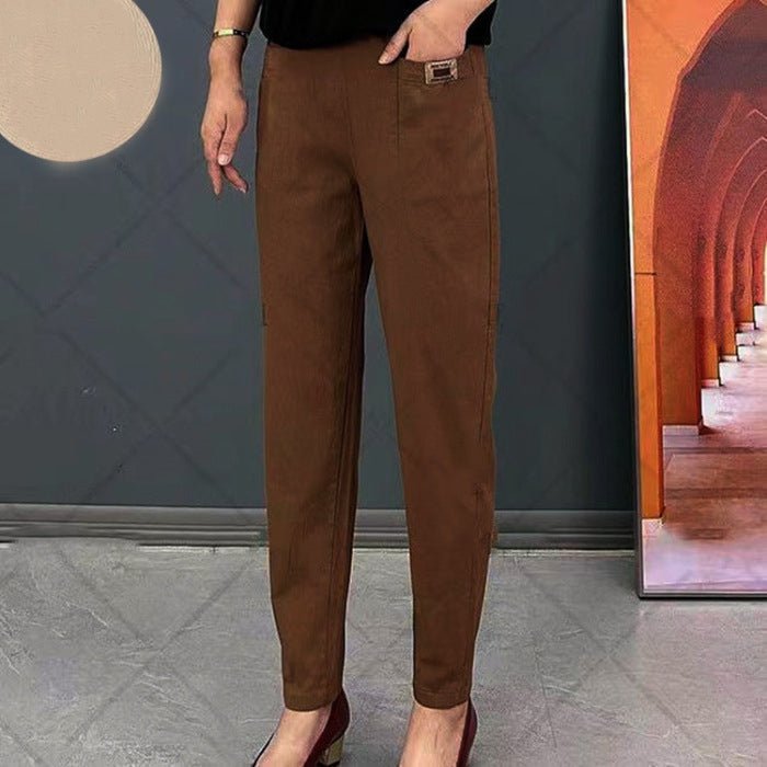 Ellen - Elastische Baumwollhose mit Taille für Frauen - Livezo