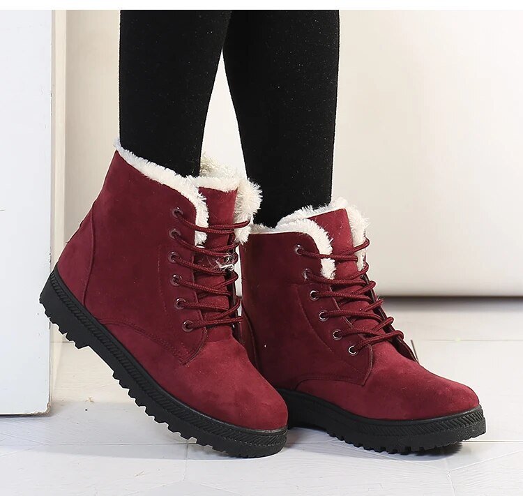 Emma - Rutschfeste Schneestiefel mit Schnürsenkeln - Livezo