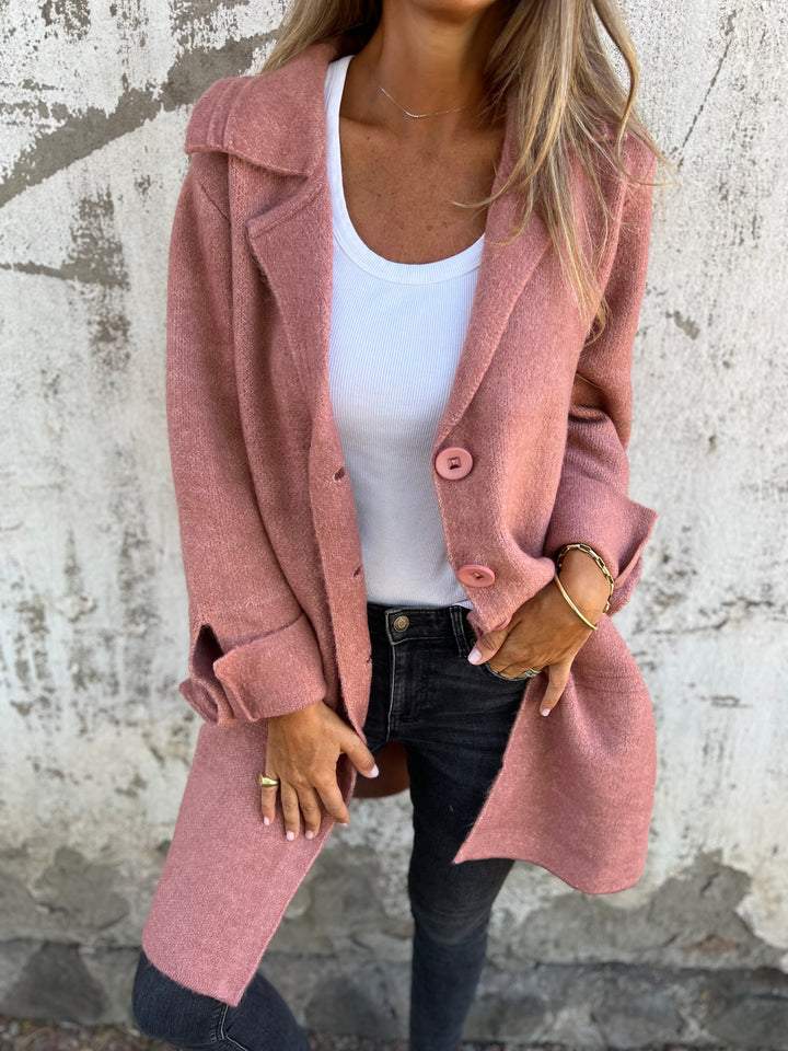 Emmi - Lässiger langer Mantel mit Revers - Livezo