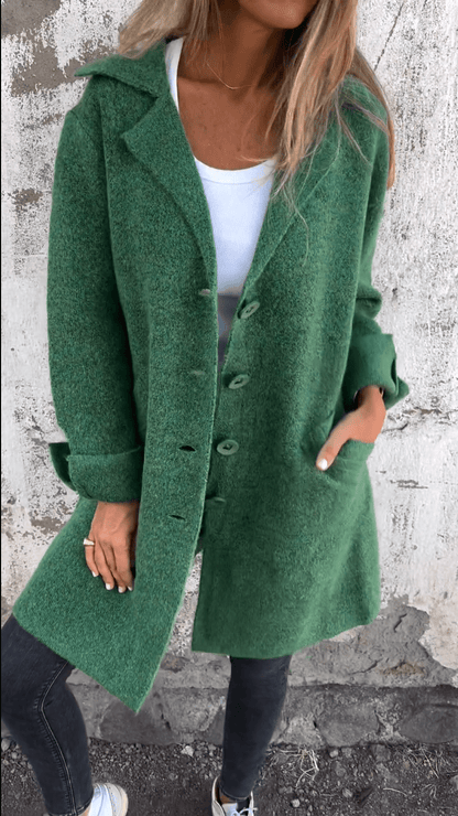 Emmi - Lässiger langer Mantel mit Revers - Livezo