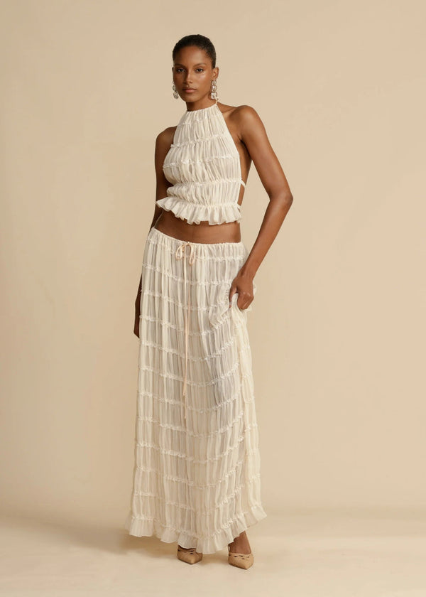 Damen Clara Sommer Crop-Top und Shorts Set