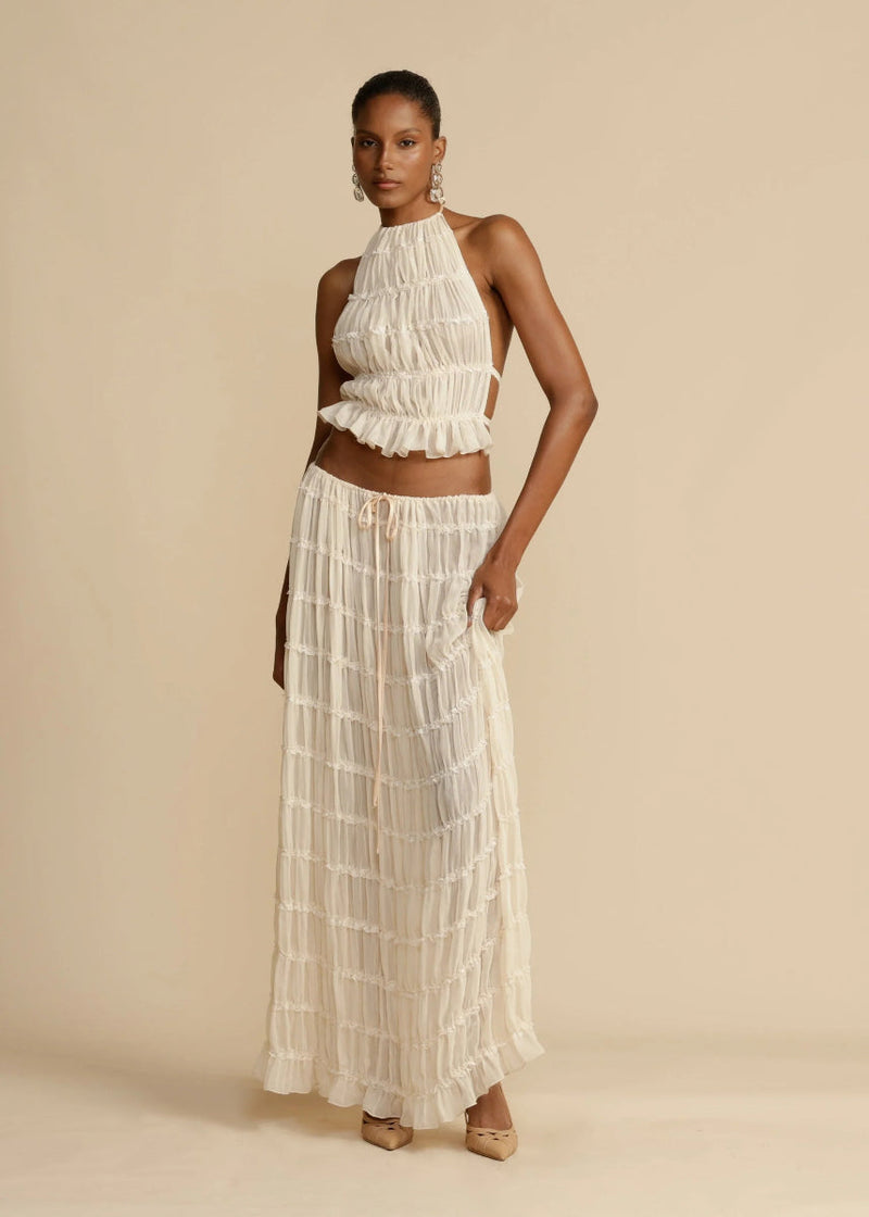 Damen Clara Sommer Crop-Top und Shorts Set