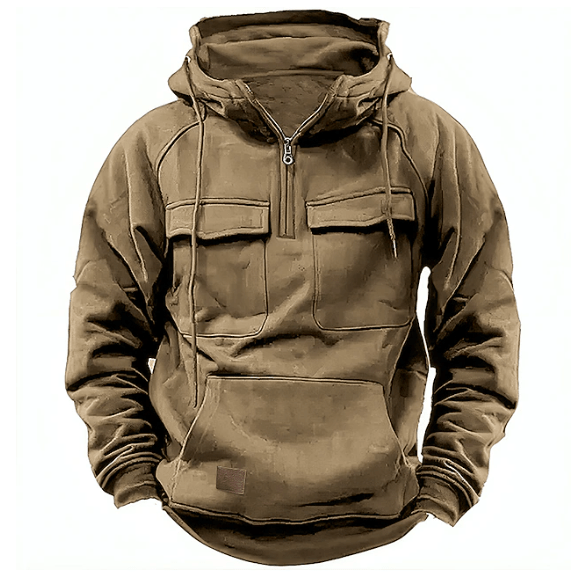 Felix - Herren Lässiger Kapuzenpullover mit Viertelreißverschluss [Letzter Tag Rabatt] - Livezo