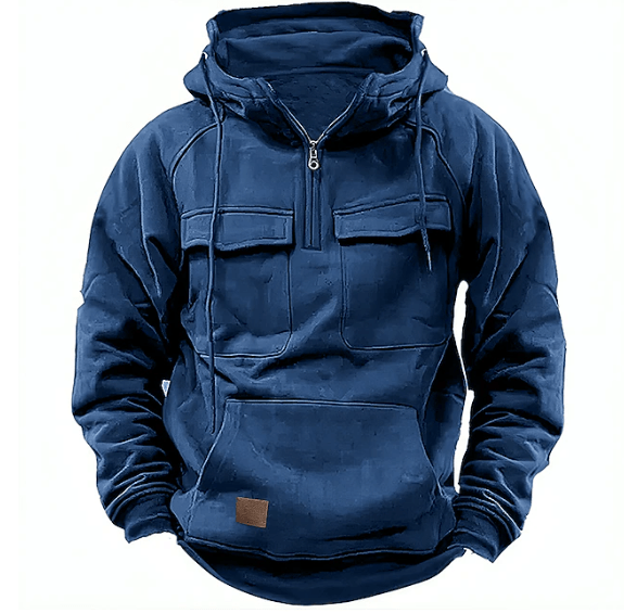 Felix - Herren Lässiger Kapuzenpullover mit Viertelreißverschluss [Letzter Tag Rabatt] - Livezo