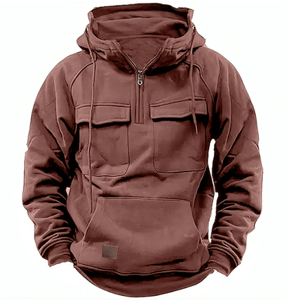 Felix - Herren Lässiger Kapuzenpullover mit Viertelreißverschluss [Letzter Tag Rabatt] - Livezo