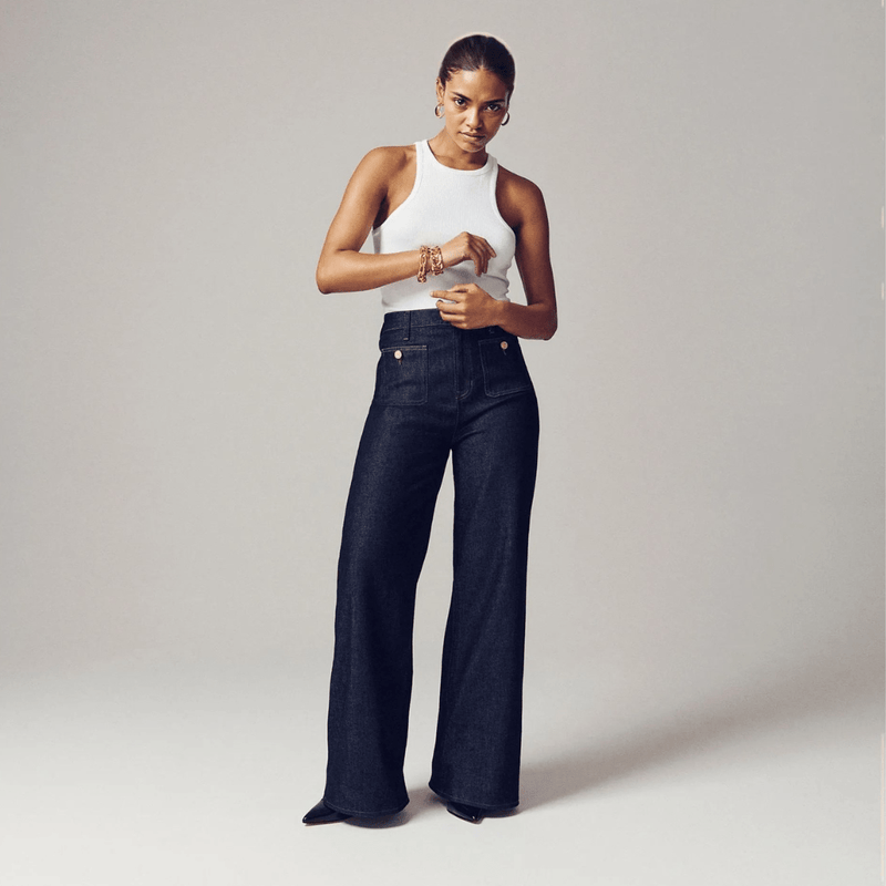 FitCurve | Bequeme High-Waist-Jeans mit weitem Bein