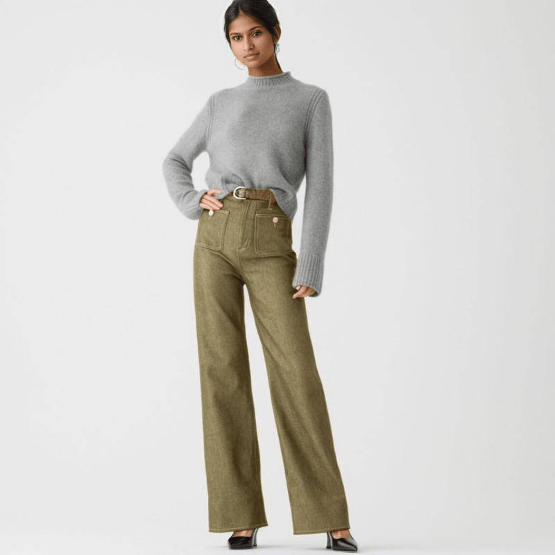 FitCurve | Bequeme High-Waist-Jeans mit weitem Bein